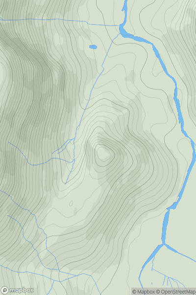 Thumbnail image for Castle Crag [Lake District C&W] showing contour plot for surrounding peak